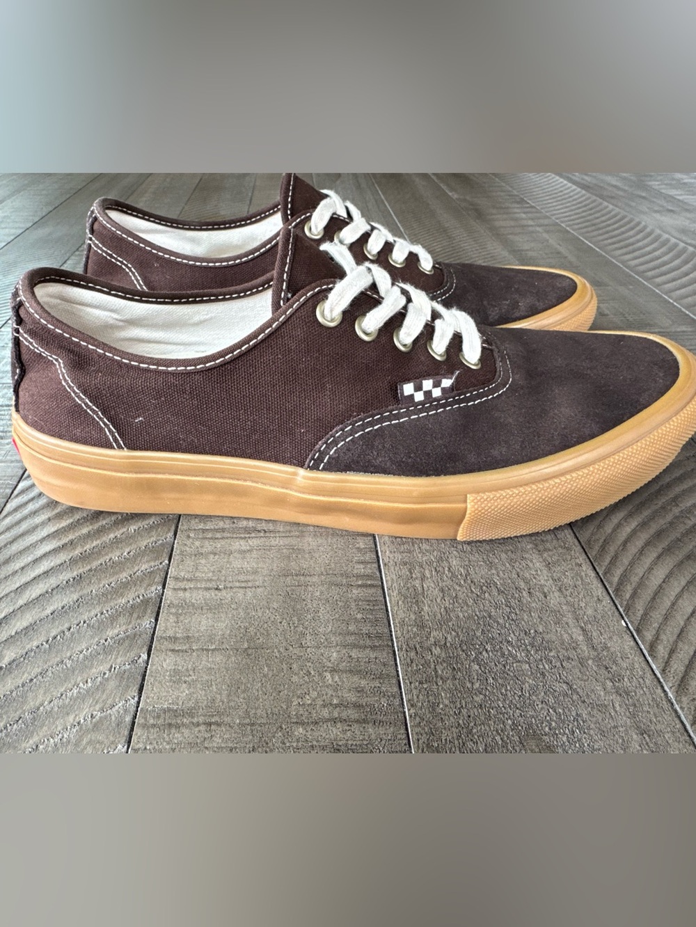 Vans Skate Authentic Brown Canvas/Gum Skater Sneakers Men’s Size 10.5 (NWOT) - Picture 6 of 16